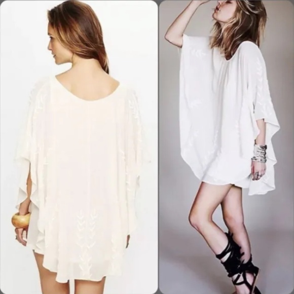 NWT RARE Free People Beaded Embroidered Cape Dress - Picture 5 of 5